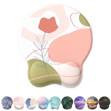 eulps Mouse Pad, Ergonomic Mouse Pad with Wrist Rest, Comfortable Computer Gel Mouse Pad Wrist Suppo...