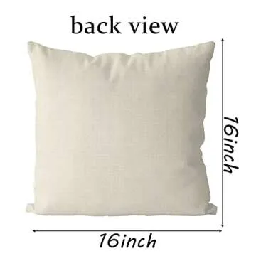 Halloween Pillow Covers 16x16 Inch Ghost Pumpkins Linen Pillowcase Holiday Farmhouse Throw Pillows Indoor Outdoor Couch Cushion Case for Home Sofa Decor