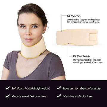 Adjustable Soft Foam Neck Brace for Pain Relief