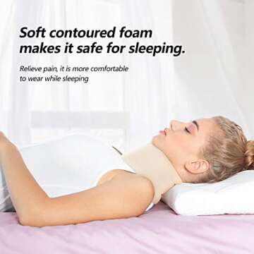 Adjustable Soft Foam Neck Brace for Pain Relief