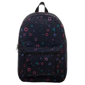 Playstation Print Playstation Button Sublimated Backpack - Playstation Backpack - Playstation Bag Gift
