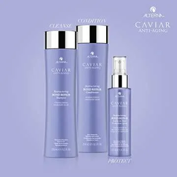 Alterna Caviar Anti-Aging Restructuring Bond Repair Leave-in Heat Protection Spray, 4.2 Fl Oz | Strengthens & Protects Damaged Hair