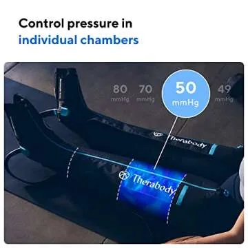 TheraGun Therabody RecoveryAir PRO Massage Compression Boots, Leg Compression Sleeve & Massager for Circulation & Pain Relief, Muscle Recovery, Swelling and Stiffness in Knee & Calf (Medium - 3rd Gen)