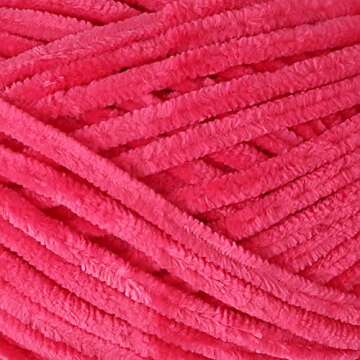 2 Skein La Mia Mellow Velvet Chenille Yarn for Knitting and Crocheting Baby Clothes, Blankets and Ac...