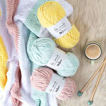La Mia Mellow Chenille Yarn for Baby Clothes & Blankets