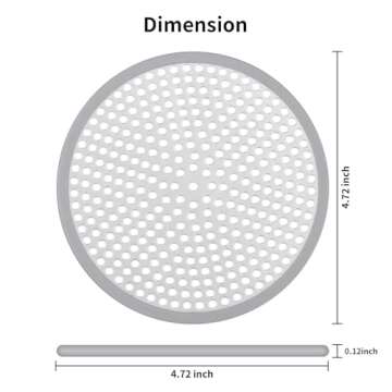 Ohtomber Shower Drain Hair Catcher - 2PCS 4.72” Stainless Steel Strainer for Hair