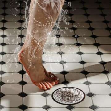 Ohtomber Shower Drain Hair Catcher - 2PCS Stainless Steel Strainer