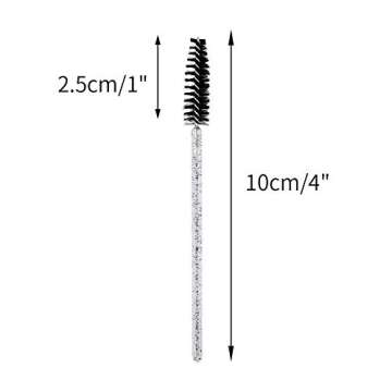 G2PLUS 300PCS Crystal Eyelash Mascara Brushes Wands Applicator Makeup Kits Mascara Wands Lash Spooli...