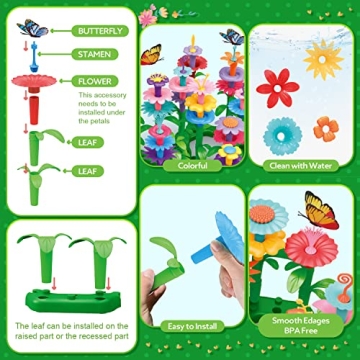 YEEBAY Flower Garden Building Toys for Kids - STEM Fun