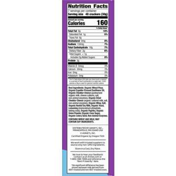 Annie's Organic White Cheddar Bunnies Snack Crackers 7.5 oz