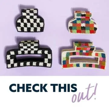 INK+ALLOY Handmade Beaded Claw Clips for Women