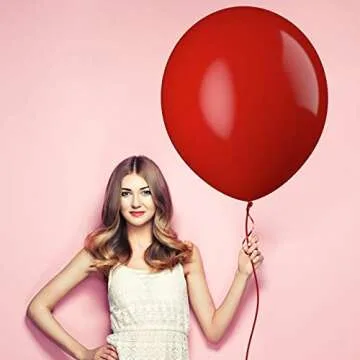 Prextex Red Jumbo Balloons - 30 Extra Large Balloons for Events