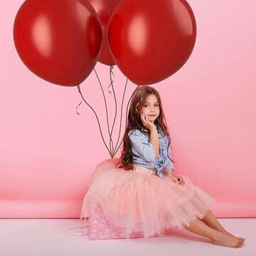Prextex Red Jumbo Balloons - 30 Extra Large 18 Inch Red Balloons for Photo Shoot, Wedding, Baby Shower, Birthday Party and Event Decoration - Strong Latex Big Round Balloons - Helium Quality