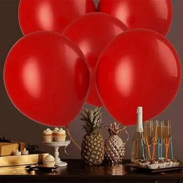 Prextex Red Jumbo Balloons - 30 Extra Large Balloons for Events