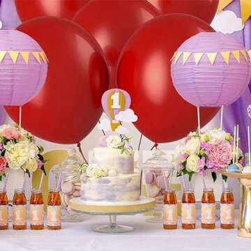 Prextex Red Jumbo Balloons - 30 Extra Large 18 Inch Red Balloons for Photo Shoot, Wedding, Baby Shower, Birthday Party and Event Decoration - Strong Latex Big Round Balloons - Helium Quality