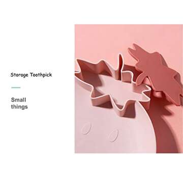 Kawaii Strawberry Plastic Trays Snack Plates Kitchen Bowls,2 Pack Serving Platters Food Tray Decorative Serving Trays for Candy Fruits Dessert