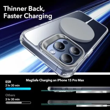 ESR iPhone 15 Pro Max Case - Clear Military Protection