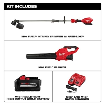 Milwaukee M18 Fuel 18V Cordless Weed Eater and Blower Kit