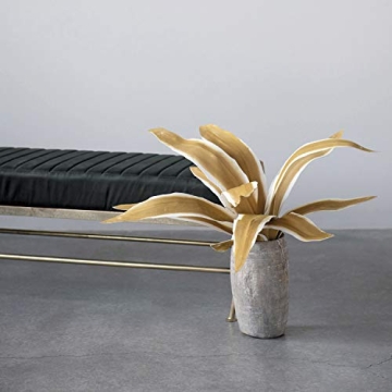 Stylish Creative Co-Op Leather & Metal Bench for Modern Homes