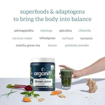 Organifi Green Juice - Organic Spirulina & Ashwagandha Supplement