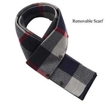 INVACHI Men's Stylish Wool Blend Winter Trench Coat