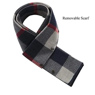 INVACHI Men's Stylish Wool Blend Winter Trench Coat