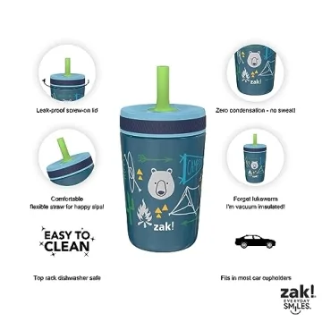 ZAK Designs Kids Tumbler Set – Fun, Durable & Leak-Proof!