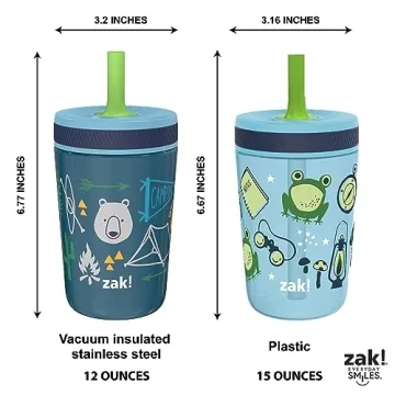 ZAK Designs Kids Tumbler Set – Fun, Durable & Leak-Proof!