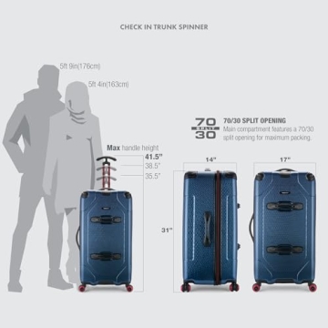 Traveler's Choice Maxporter II 30" Spinner Trunk Luggage Black