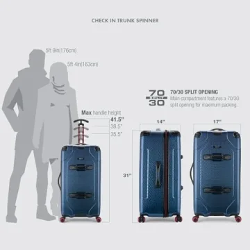 Traveler's Choice Maxporter II 30" Spinner Trunk Luggage Black