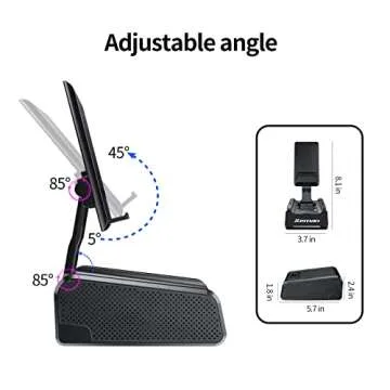 JTEMAN Portable Phone Stand with Speaker Bluetooth Wireless,Gifts for Men Women,Birthday for Women Men,Kitchen Gadgets for Men,Phone Holder for Desktop