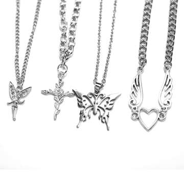 Y2k Accessories Aesthetic Jewelry Fairy Grunge Necklaces Choker Fairycore Butterfly Indie Punk Cyber Alt Emo Coquette Gothic Stuff for Women