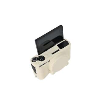 SX740 Camera Case, BMAOLLONGB Fullbody Thin Lightweight Silicone Camera Skin Body Rubber Cover Case for Canon PowerShot SX740 SX730 (White)