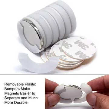 Powerful 6-Piece Neodymium Disc Magnets with Adhesive