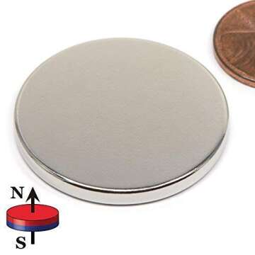 Powerful 6-Piece Neodymium Disc Magnets with Adhesive