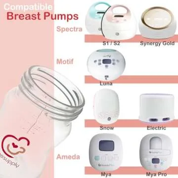Nenesupply 9oz 4 Count Wide Neck Breast Pump Bottles Use as Bottles for Pumping with Spectra S1 Spectra S2 9 Plus Breast Pumps. Pump Bottles for Spectra Pump. Breastmilk Storage and Collection Bottles