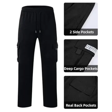 Lasjixion Men's Cargo Sweatpants - Comfort with Style