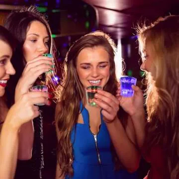 JTWKING Light Up Shot Glasses Set of 24 Party Favors Adults Shot Cups for Party LED Flash Light Up Drinking Glasses Glow in the Dark Shot Glasses for Birthday Valentine Day Weddings Festivals etc