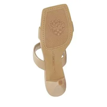 Vince Camuto womens Aslee Square Toe Dress Heeled Sandal, Tortilla, 6.5 US