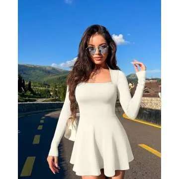 Elegant OQQ A-line Mini Dress for Parties & Casual Outings