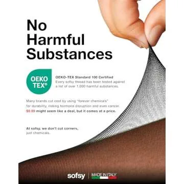 sofsy 100% Oeko-Tex Certified Italian Plus Size Sheer 20 Denier Skin Tone Thigh Highs - Lace Top, Do...