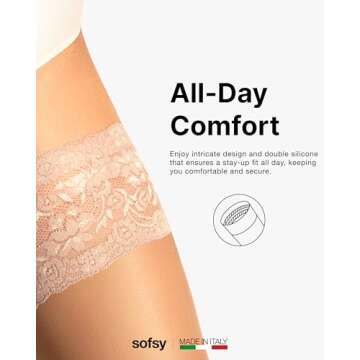 Plus Size Sheer Thigh Highs with Lace Top & Silicone Band