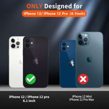 SUPFINE Magnetic for iPhone 12 Case/iPhone 12 Pro Case (Compatible with MagSafe)(10 FT Military Grad...