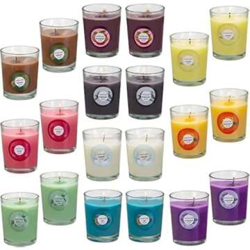 20 Pack Scented Candles Gift Set with 10 Scents for Home
