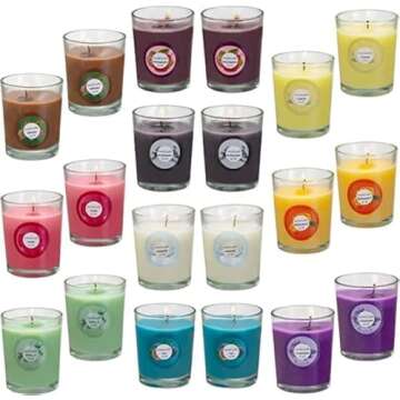 20 Pack Scented Candles Gift Set with 10 Scents for Home