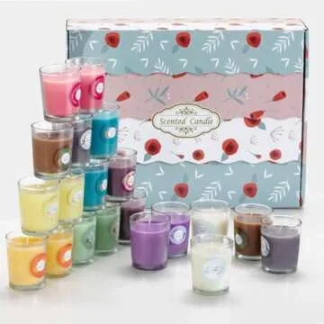 20 Pack Scented Candles Gift Set with 10 Scents for Home