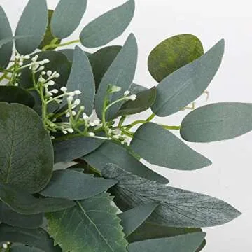Elegant 15-Inch Artificial Eucalyptus Wreath for Home Decor
