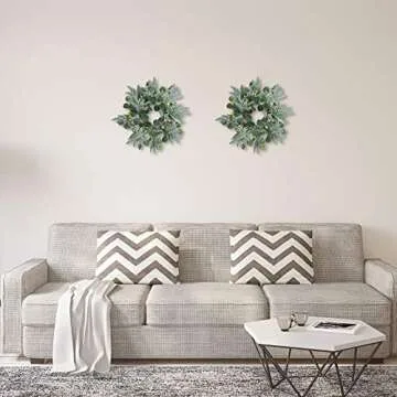 Elegant 15-Inch Artificial Eucalyptus Wreath for Home Decor