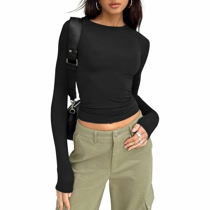 Stylish Women’s Long Sleeve Crop Tops for All Seasons