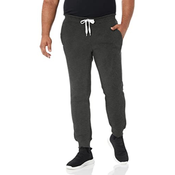 Southpole Men's 1570 Basic Active Fleece Jogger Sweatpants - Comfortable Heather Charcoal